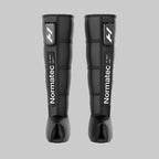 Floating render of normatec elite compression boots.
