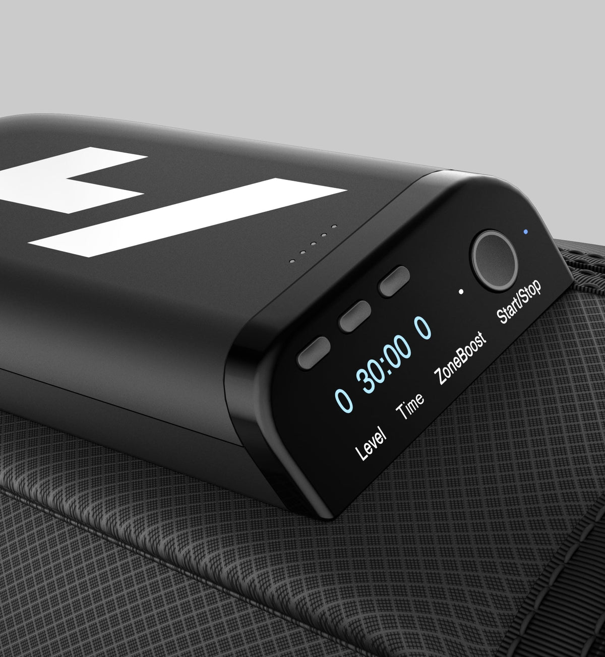 close up shot of normatec elite control unit